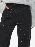 Sparkly Wide Leg Denim Jeans