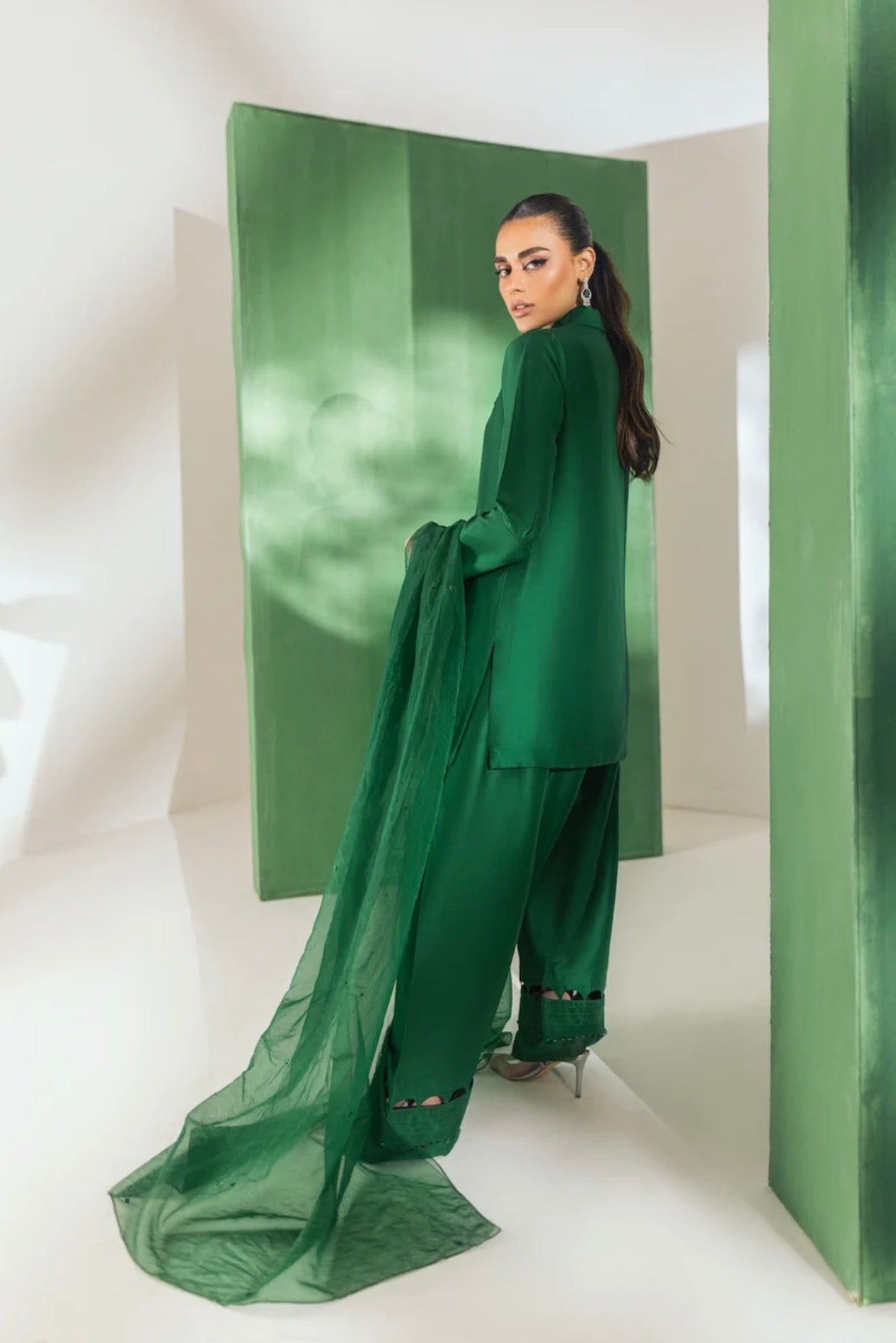 Rust Formal 3PC Suit with Lace Detailing