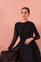Black Saree with mirror work
