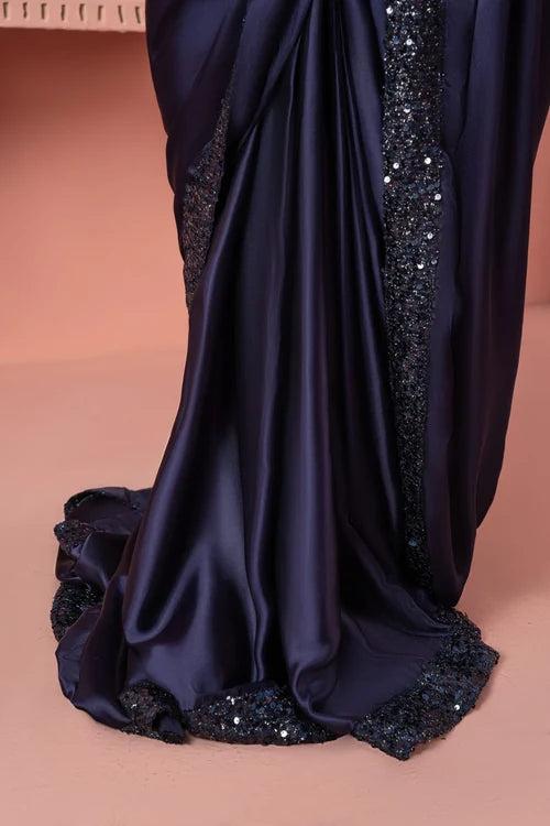 Deep Blue Draped Saree