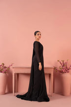 Black Saree with mirror work