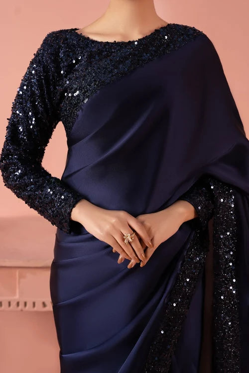 Deep Blue Draped Saree