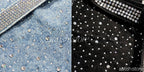 Sparkly Wide Leg Denim Jeans