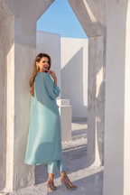 POWDER BLUE PEARL-EMBELLISHED SET
