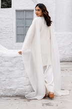 Clean Cut Ivory Kurta shalwar Set