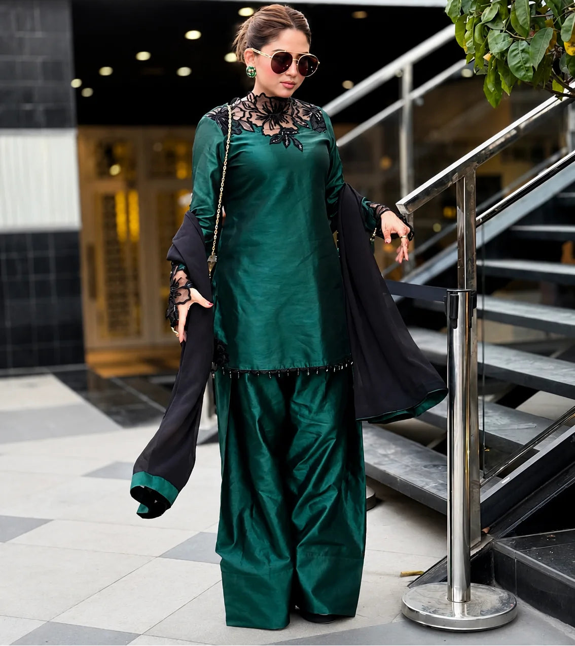 Emerald Green Farsi Shalwar
