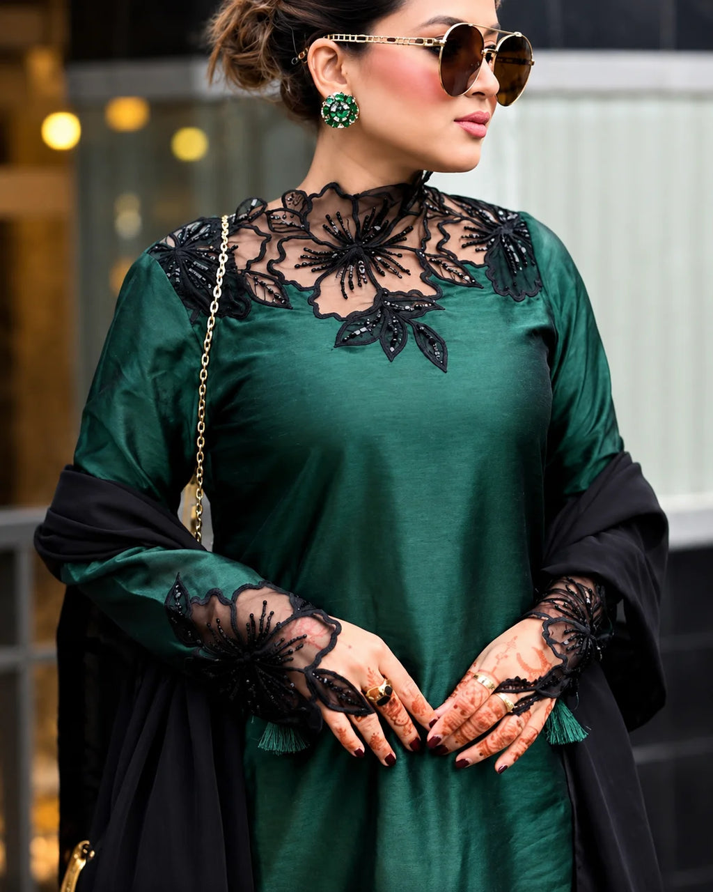 Emerald Green Farsi Shalwar