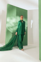 Rust Formal 3PC Suit with Lace Detailing