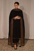 Midnight Bloom Black 3pc Set with Sequin Dupatta