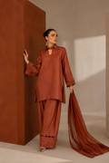 Rust Formal 3PC Suit with Lace Detailing