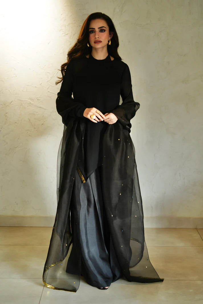 Black Draped CO-ORD Set