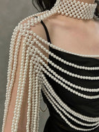 Multi-Strand Pearl Shoulder Drape