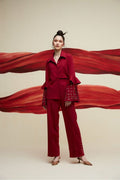 SCARLET FLARE-CUFF CO-ORD SET