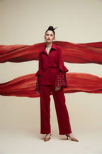 SCARLET FLARE-CUFF CO-ORD SET