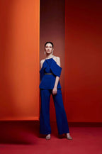 Sapphire Cold-Shoulder Evening Set
