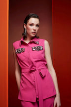 HOT PINK BELTED CO-ORD SET