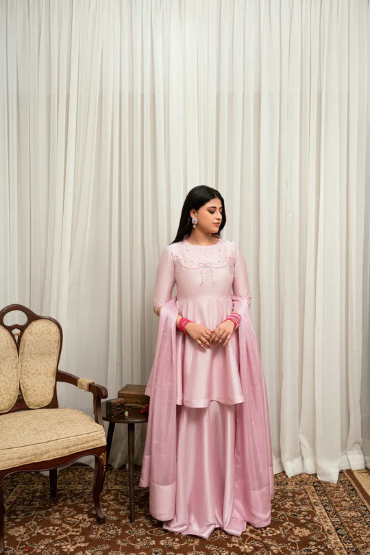 Blush Pink Peplum Set