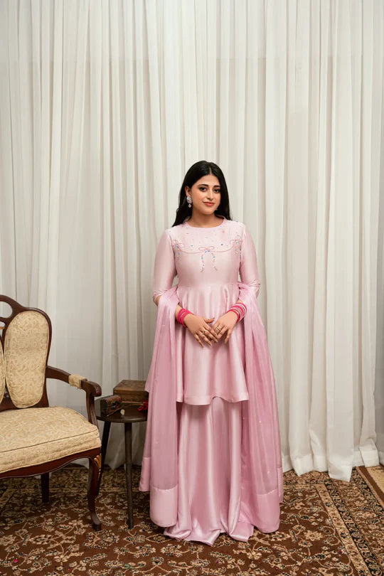 Blush Pink Peplum Set