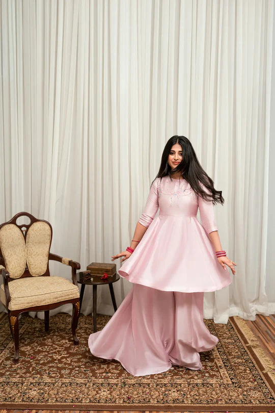 Blush Pink Peplum Set