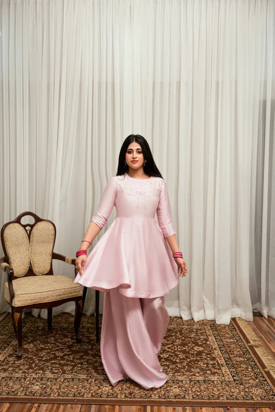Blush Pink Peplum Set