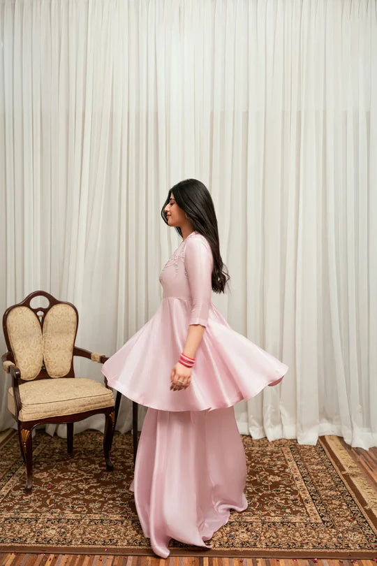 Blush Pink Peplum Set