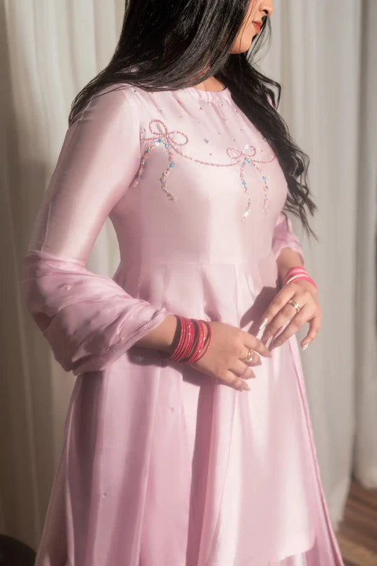 Blush Pink Peplum Set