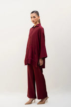 Relaxed Maroon Co-ord Set