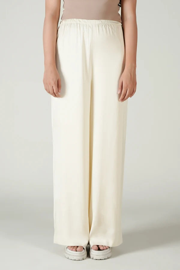 Burnt Orange Top with Ivory Trousers