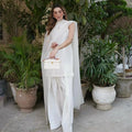 Ivory farsi shalwar set