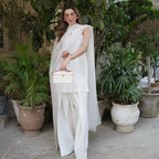 Ivory farsi shalwar set