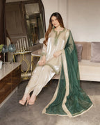 Shimmer Satin Kurta shalwar Set