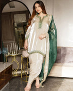 Shimmer Satin Kurta shalwar Set