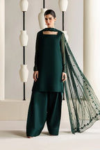 Pine Green Embroidered 3-Piece Suit | Azadi Sale
