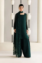 Pine Green Embroidered 3-Piece Suit | Azadi Sale