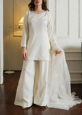 Crystal Neckline Plazo Set