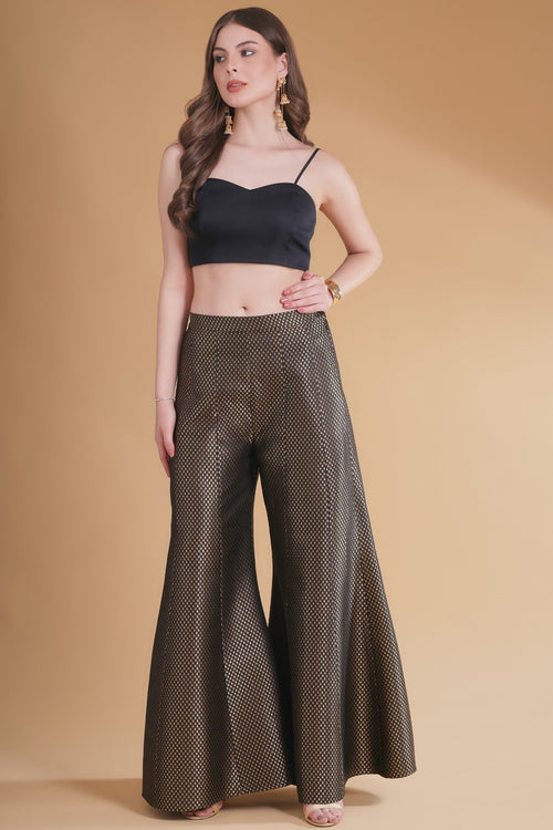 Black Brocade Statement Set