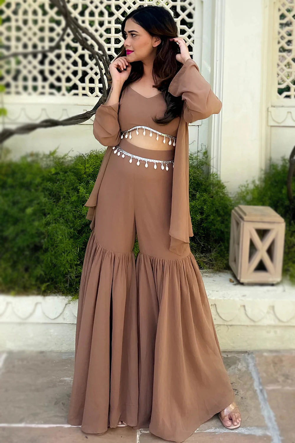 Indo-Western Jacket Style Gharara
