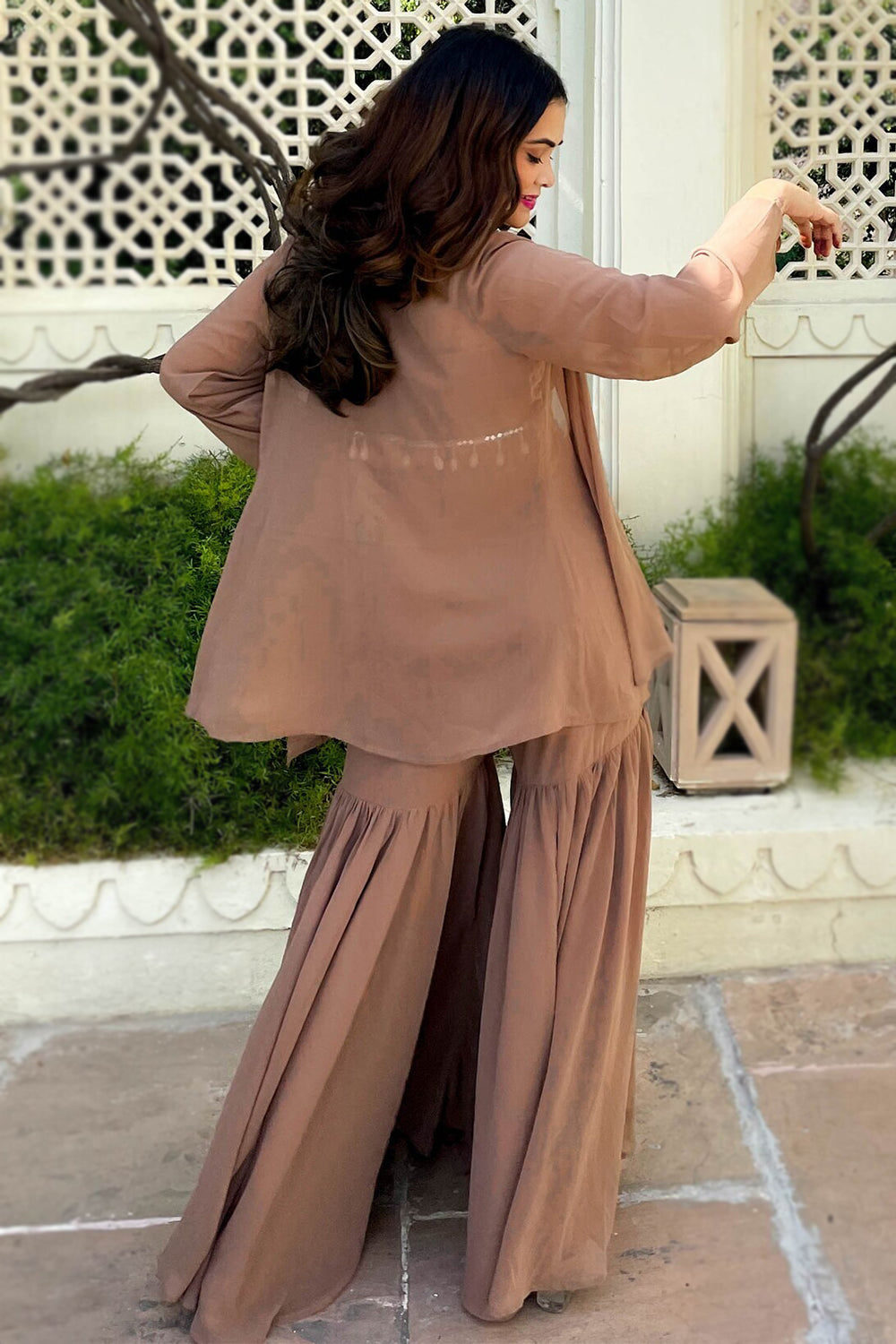 Indo-Western Jacket Style Gharara