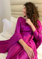 satin silk saree