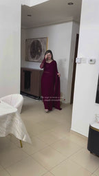 Deep Maroon Chiffon Saree