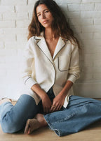 ELEGANT LINEN-BLEND PIPED SHIRT